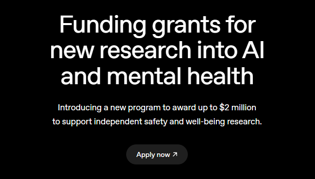 OpenAI AI and Mental Health Grant Program 2026